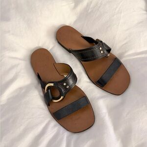 Chloe Black and Brown Sandals